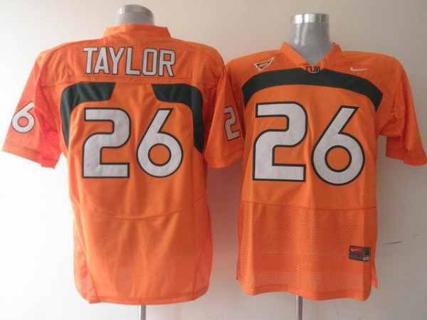 Miami Hurricanes 26 Sean Taylor Orange NCAA Jersey