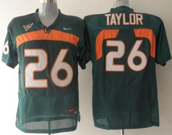 Miami Hurricanes 26 Sean Taylor Green NCAA Jersey