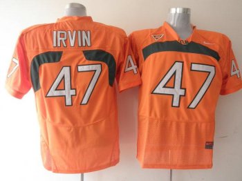 Miami Hurricanes 47 Michael Irvin Orange NCAA Jersey