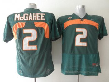 Miami Hurricanes 2 Willis McGahee Green NCAA Jerseys