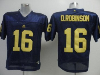 Michigan Wolverines 16 Denard Robinson Navy Blue NCAA Jerseys