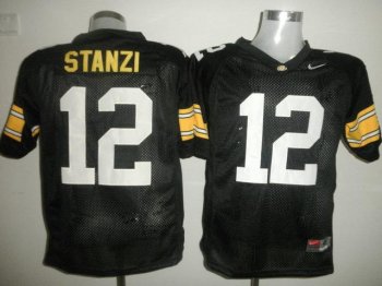 Iowa Hawkeyes 12 Ricky Stanzi Black NCAA Jerseys