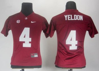 Women Alabama Crimson Tide 4 T.J Yeldon Red 2012 SEC Patch College Football NCAA Jerseys