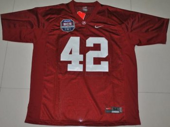 Alabama Crimson Tide 42 Eddie Lacy Crimson 2012 BCS Patch College Football Jersey