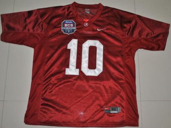 Alabama Crimson Tide 10 AJ McCarron Crimson 2012 BCS Patch College Football Jersey