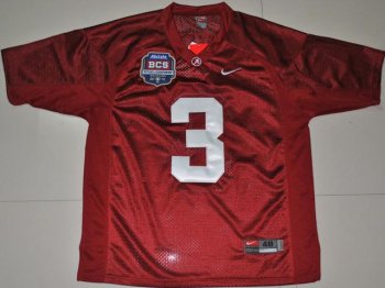 Alabama Crimson Tide 3 Trent Richardson Crimson 2012 BCS Patch College Jersey