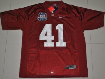 Alabama Crimson Tide 41 Courtney Upshaw Crimson 2012 BCS Patch College Football Jersey