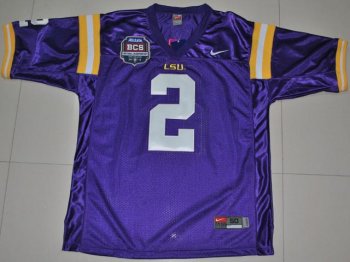 LSU Tigers 2 Rueben Randle Purple 2012 BCS Patch College Football Jersey