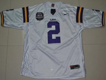 LSU Tigers 2 Rueben Randle White 2012 BCS Patch College Football Jersey