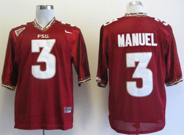 Florida State Seminoles 3 E.J Manuel Red College Football NCAA Jersey