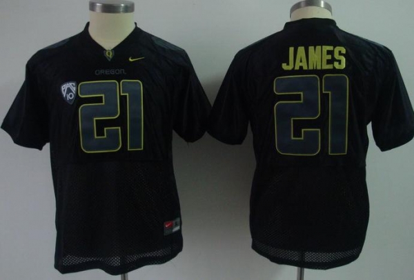 Kids Oregon Ducks 21 LaMichael James Black NCAA Jerseys