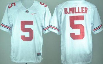 Ohio State Buckeyes 5# Baxton Miller White College Football NCAA Jersey