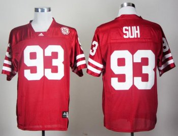 Nebraska Cornhuskers 93# Ndamukong Suh Red College Football Jersey