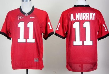 Georgia Bulldogs 11# Aaron Murray Red College Football NCAA Jerseys