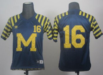 Kids Michigan Wolverines 16 Denard Robinson Navy Blue Under The Lights College Football Jersey