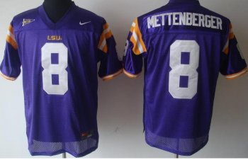 LSU Tigers 8 Mattenberger Purple NCAA Jerseys