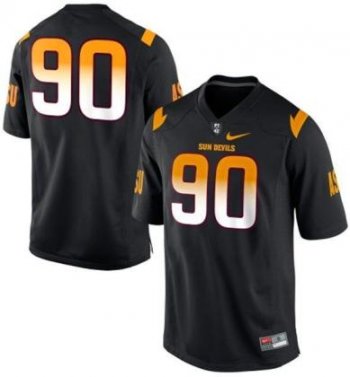 Arizona State Sun Devils 90 Will Sutton Black College Football NCAA Jerseys