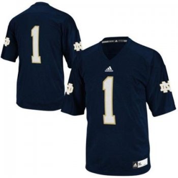 Notre Dame Fighting Irish 1 Louis Nix III Blue Techfit College Football NCAA Jersey