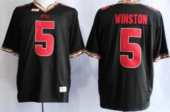 Florida State Seminoles FSU 5 Jameis Winston Black College Football NCAA Jerseys