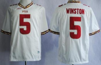 Florida State Seminoles FSU 5 Jameis Winston White College Football NCAA Jerseys