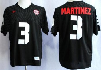 Nebraska Cornhuskers 3 Taylor Martinez Black College Football NCAA Jersey