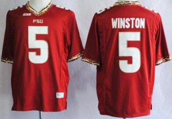 Florida State Seminoles FSU 5 Jameis Winston Red College Football NCAA Jerseys