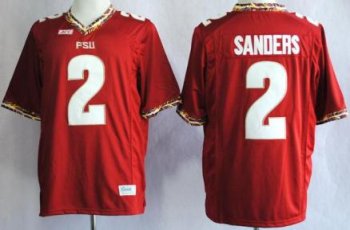 Florida State Seminoles FSU 2 Deion Sanders Red College Football NCAA Jerseys