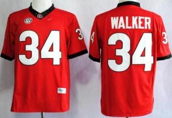 Georgia Bulldogs 34 Herschel Walker Red College Football Limited NCAA Jerseys