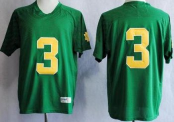 Notre Dame Fighting Irish 3 Joe Montana Green Techfit College Football NCAA Jersey