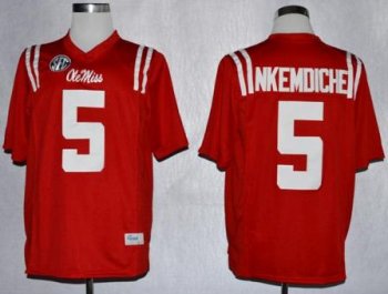 Ole Miss Rebels 5 Robert Nkemdiche Red College Football NCAA Jerseys