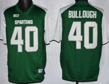 Michigan State 40 Max Bullough Green White College Football NCAA Jerseys