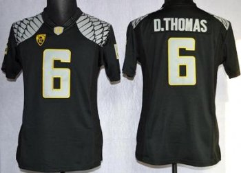 Women Oregon Duck 6 De'Anthony Thomas Black College Football Limited NCAA Jerseys