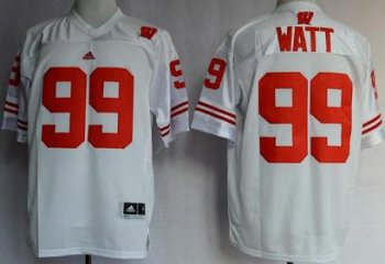 Wisconsin Badgers 99 J.J Watt White College Football NCAA Jerseys