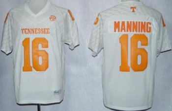 Tennessee Volunteers 16 Peyton Manning White College Football Techfit NCAA Jersey