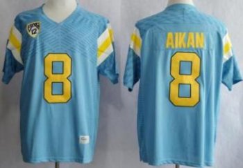 UCLA Bruins 8 Troy Aikman Blue College Football Techfit Authentic NCAA Jerseys