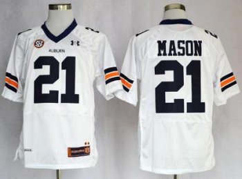 Auburn Tigers 21 Tre Mason White NCAA Football Authentic Jerseys