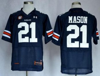 Auburn Tigers 21 Tre Mason Blue NCAA Football Authentic Jerseys