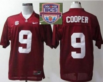 2013 BCS National Championship Alabama Crimson Tide 9 Amari Cooper Red NCAA Football Jersey