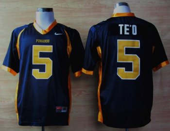 Punahou High School(Honolulu) 5 Manti Te'O Blue Football NCAA Jerseys