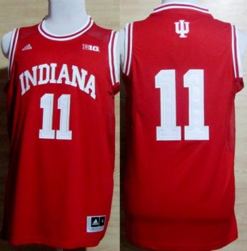 Indiana Hoosiers 11 Isiah Thomas Big 10 Patch Red NCAA Basketball Jerseys