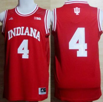 Indiana Hoosiers 4 Victor Oladipo Big 10 Patch Red NCAA Basketball Jerseys