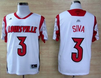 Louisville Cardinals 3 Peyton Siva White College NCAA Jerseys