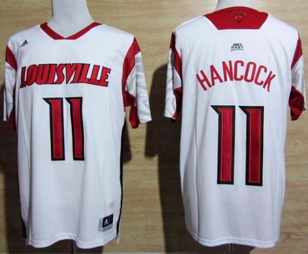 Louisville Cardinals 11 Luke Hancock White College NCAA Jerseys