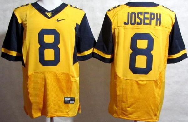 West Virginia Mountaineers 8 Karl Joseph Yellow Elite College Football NCAA Jerseys