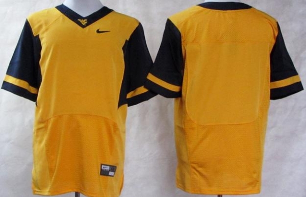 West Virginia Mountaineers Blank Yellow Elite College Football NCAA Jerseys