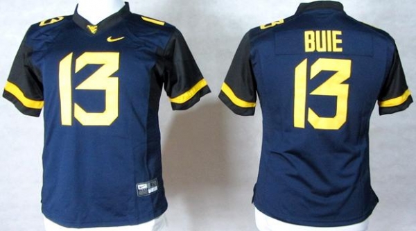 Women West Virginia Mountaineers 13 Andrew Buie Blue College Football Elite NCAA Jerseys