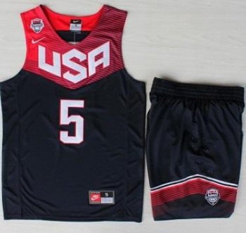 2014 USA Dream Team #5 Kevin Durant Blue Basketball Jersey Suits