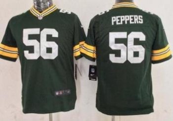 Kids Nike Green Bay Packers 56 Julius Peppers Green NFL Jersey