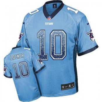 Kids Nike Tennessee Titans 10 Jake Locker Light Blue Drift Fashion Elite NFL Jerseys