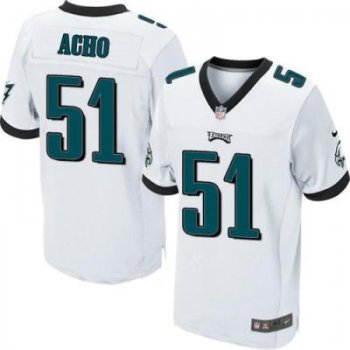 Nike Philadelphia Eagles #51 Emmanuel Acho White Men's Stitched NFL Elite Jersey